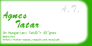 agnes tatar business card